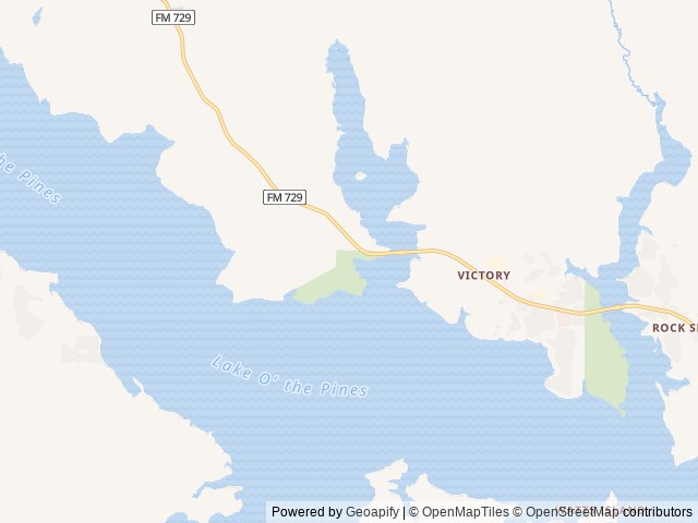 Map of Alley Creek Camp location at Jefferson, TX, United States