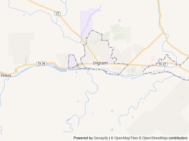 Map of Basecamp Resort location at Ingram, TX, United States