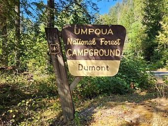 Dumont Creek Campground Sign