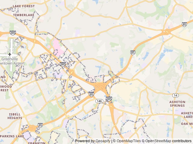 Map of Girl Scouts of South Carolina–Mountains to Midlands location at Greenville, SC, United States