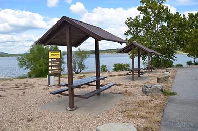 Picnic Tables at the Swim Beach