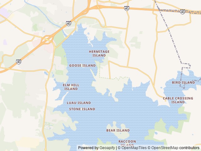 Map of Cook Day Use Area location at Hermitage, TN, United States