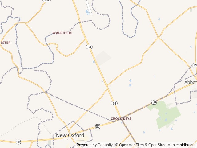 Map for 2021 Forest River RV Vibe 34BH near New Oxford, PA