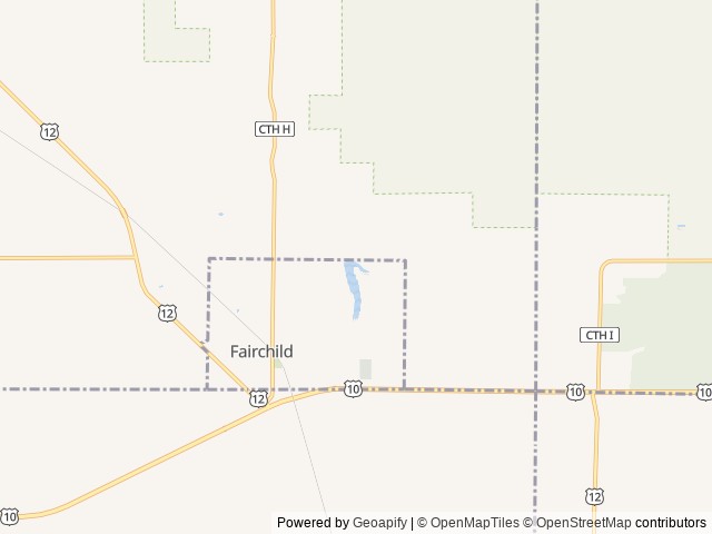 Map of Little Creek Family Campground location at Fairchild, WI, United States