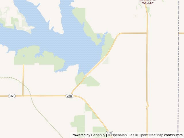 Map of Outlet (Pomona Lake) location at Vassar, KS, United States