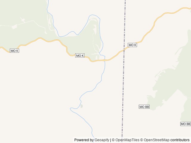 Map of Highway K location at Annapolis, MO, United States