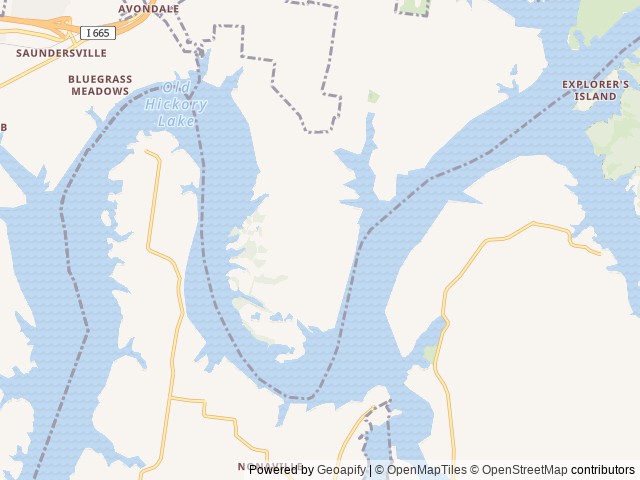Map of Cages Bend location at Gallatin, TN, United States
