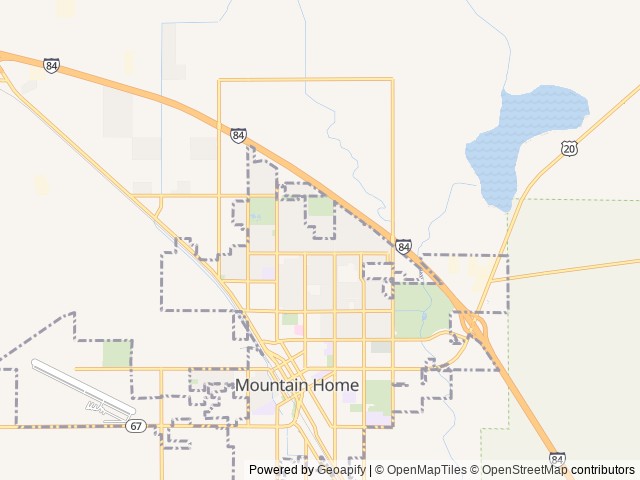 Map for 2008 Keystone Raptor Toy Hauler near Mountain Home, ID
