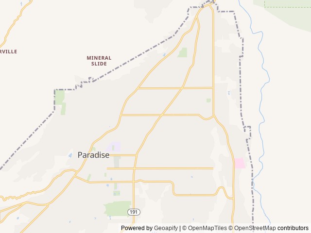 Map of Sherwood Forest Mobile Home Park location at Paradise, CA, United States