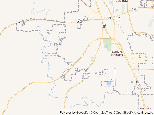 Map for 2021 Forest River RV Salem Hemisphere 370BL near Hartselle, AL