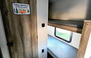 “The Cozy Nook Pet friendly RV Rental”.
