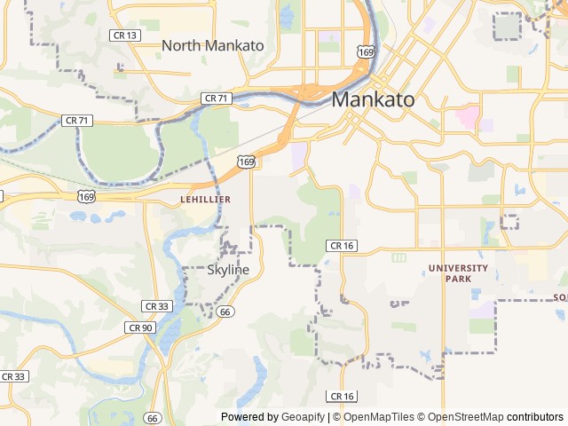 Map for Teardrop Camper & Rooftop Tent near Mankato, MN