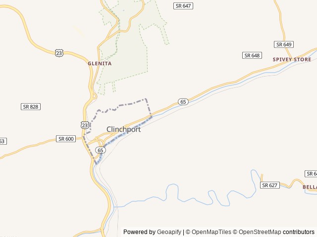 Map of Squatchy Campground - ARCHIVE location at Duffield, VA, United States