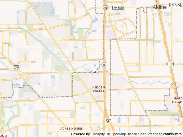 Map of Danny's RV Resort location at Houston, TX, United States