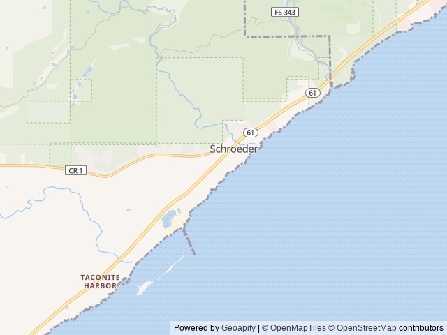 Map of Lamb's Resort & Campground location at Schroeder, MN, United States