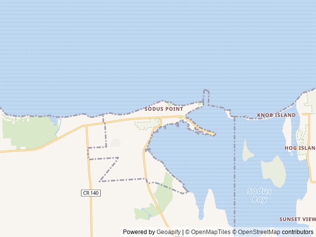 Map of Sodus Point RV Park location at Sodus Point, NY, United States