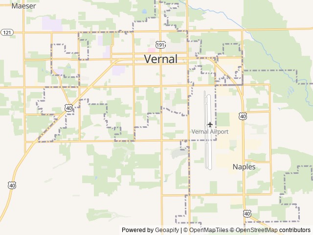 Map for Coleman CT 192 RD near Vernal, WY