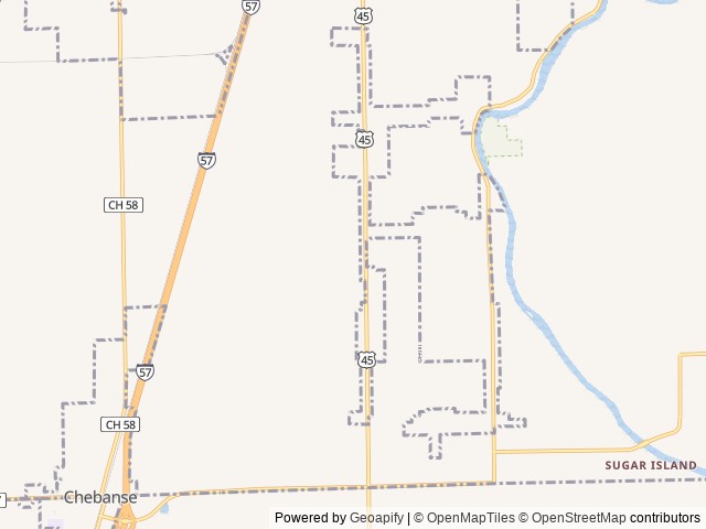 Map for Lady Bug near Chebanse, IL