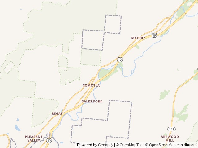 Map of Peachtree Cave RV Park location at Marble, NC, United States