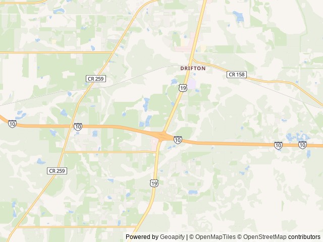 Map of A Campers World location at Lamont, FL, United States