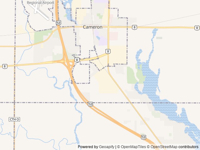 Map of Buck 'N Beam's location at Cameron, WI, United States