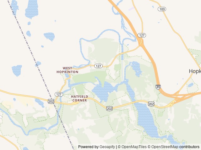 Map of Elm Brook Park Rec Area location at Contoocook, NH, United States