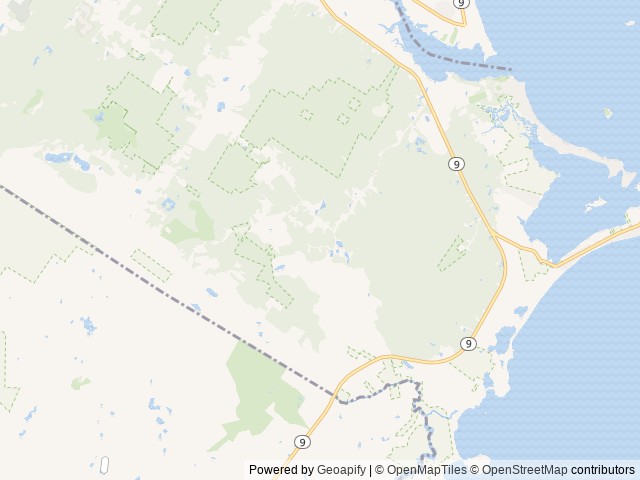 Map of Ocean Pines Campground location at Bidderford, ME, United States