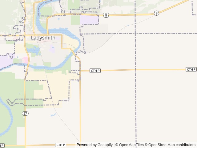 Map for 2021 Heartland Pioneer BH 250 near Ladysmith, WI