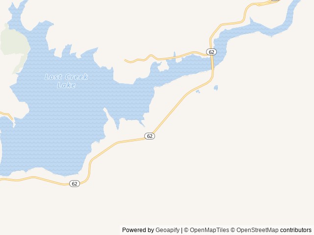 Map of Joseph H. Stewart State Recreation Area location at Trail, OR, United States