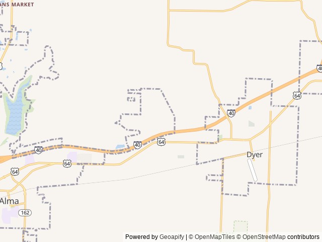 Map of Eagle Crest Golf and RV Park location at Alma, AR, United States