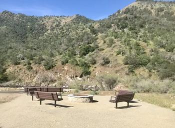 Group fire ring and benches.