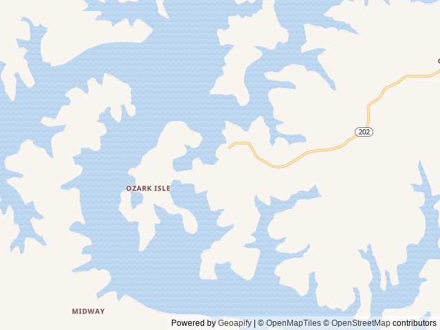Map of Oakland Park location at Oakland, AR, United States