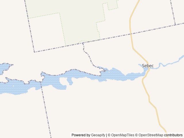 Map of Bear Point Marina, Cabins and Campground location at Bowerbank, ME, United States