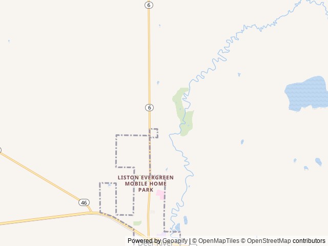 Map of Blueberry Hills Golf Course & RV Park location at Deer River, MN, United States