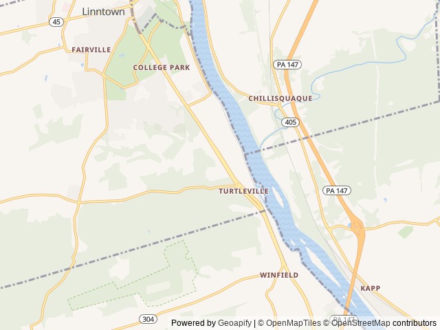Map for Brand New Roadtrek 2025 with great upgrades near Lewisburg, PA