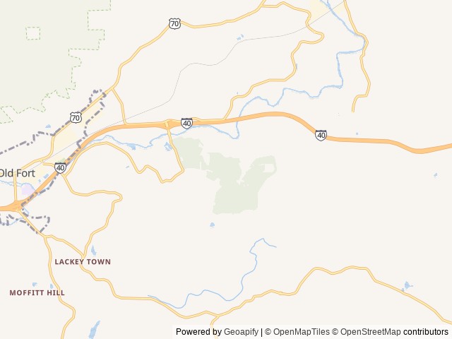 Map of Old Fort RV Park location at Old Fort, NC, United States