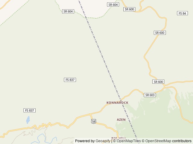 Map of Beartree location at Damascus, VA, United States