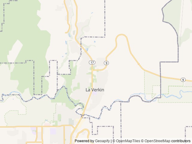 Map of Gateway Luxury RV Resort & Casitas location at La Verkin, UT, United States