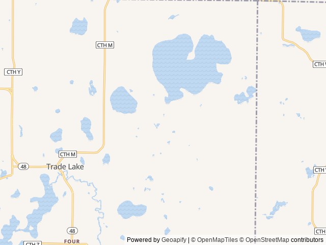Map of Birchwood Beach Resort & Campground LLC location at Frederic, WI, United States