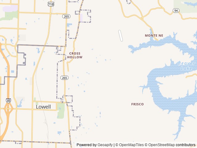 Map for 2026 Grand Design Imagine 2660BS near Lowell, MO