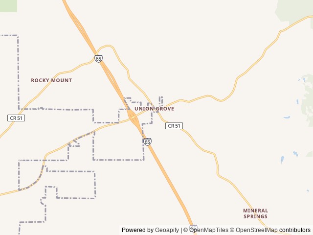 Map of Peach Queen location at Jemison, AL, United States