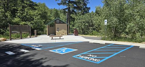 Bathroom and Parking area