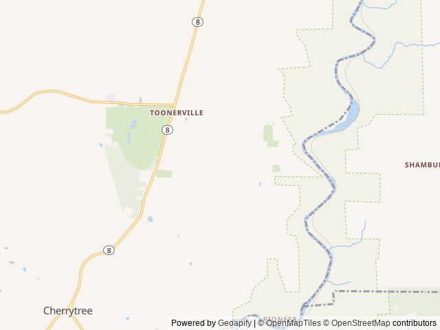 Map of Oil Creek Family Campground location at Titusville, PA, United States