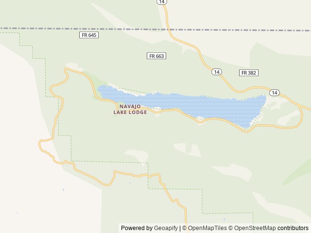 Map of Navajo Lake Campground location at Cedar City, UT, United States