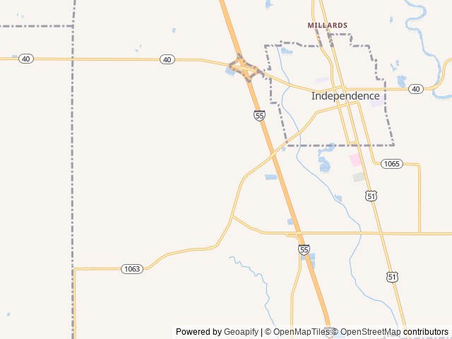 Map of Indian Creek Campground & RV Park location at Independence, LA, United States