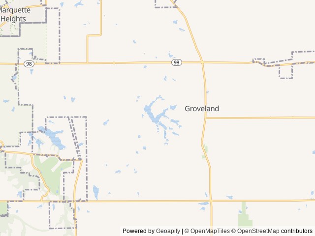 Map for Teardrop trailer lightweight and easily and fun near Groveland, IL