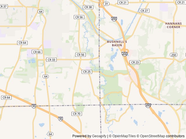 Map for 2021 Mercedes Sprinter Campervan near Pittsford, NY