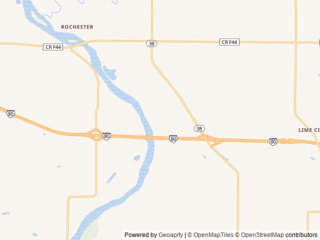 Map of Cedar River Campground location at Tipton, IA, United States