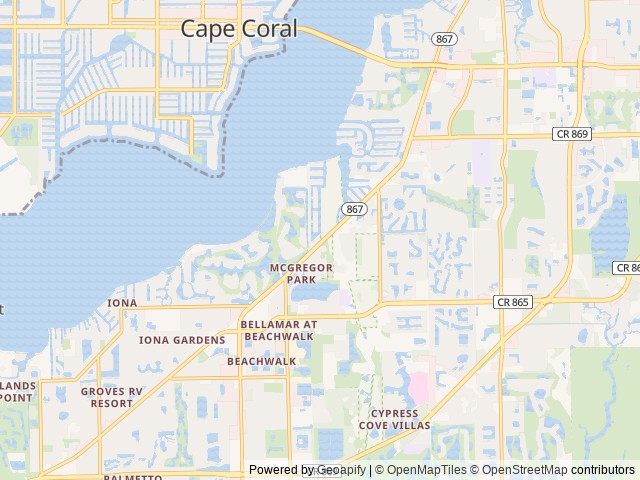 Map for 2022 Gulf Stream RV Ameri-Lite Super Lite 197BH near Fort Myers, FL