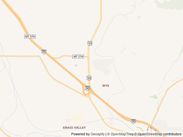 Map of Jim & Mary's RV Park location at Missoula, MT, United States